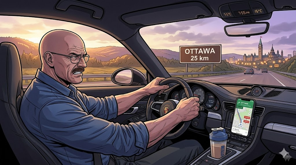 Brock driving